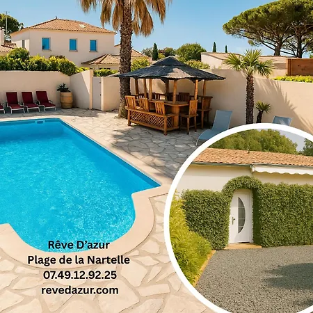 T2 - Reve D'azur 20m2 Bord De - Piscine Partagee - Parking - Bbq - Draps Inclus * Sainte-Maxime