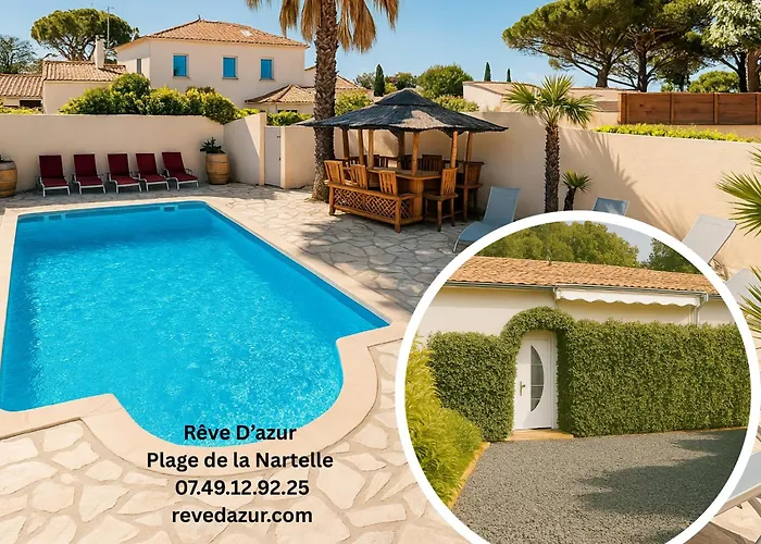 T2 - Reve D'azur 20m2 Bord De - Piscine Partagee - Parking - Bbq - Draps Inclus * Σαιντ-Μαξίμ