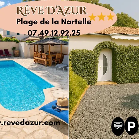 T2 - Reve D'azur 20m2 Bord De - Piscine Partagee - Parking - Bbq - Draps Inclus *